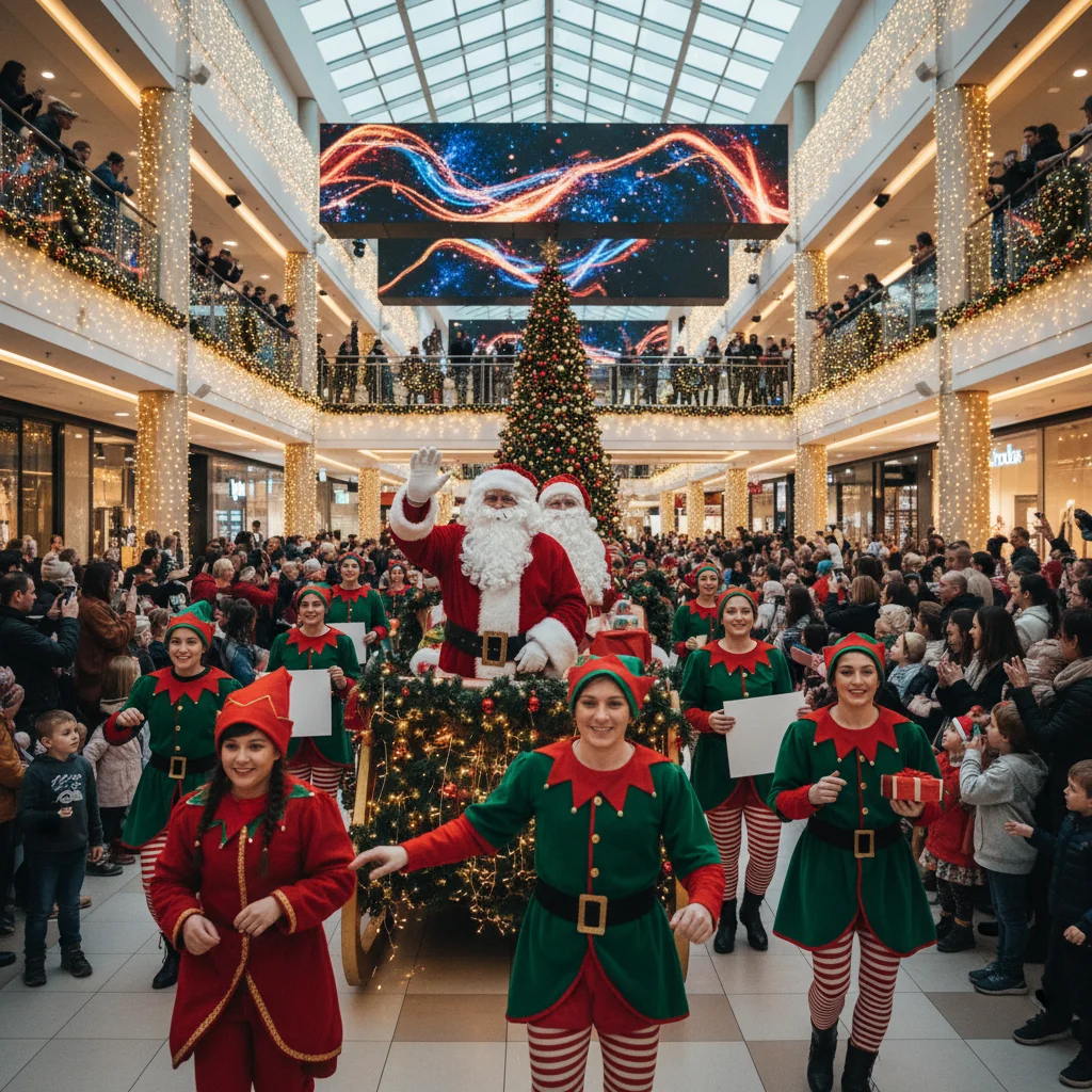 parada lui Moș Crăciun, elfi veseli și promoții speciale de weekend