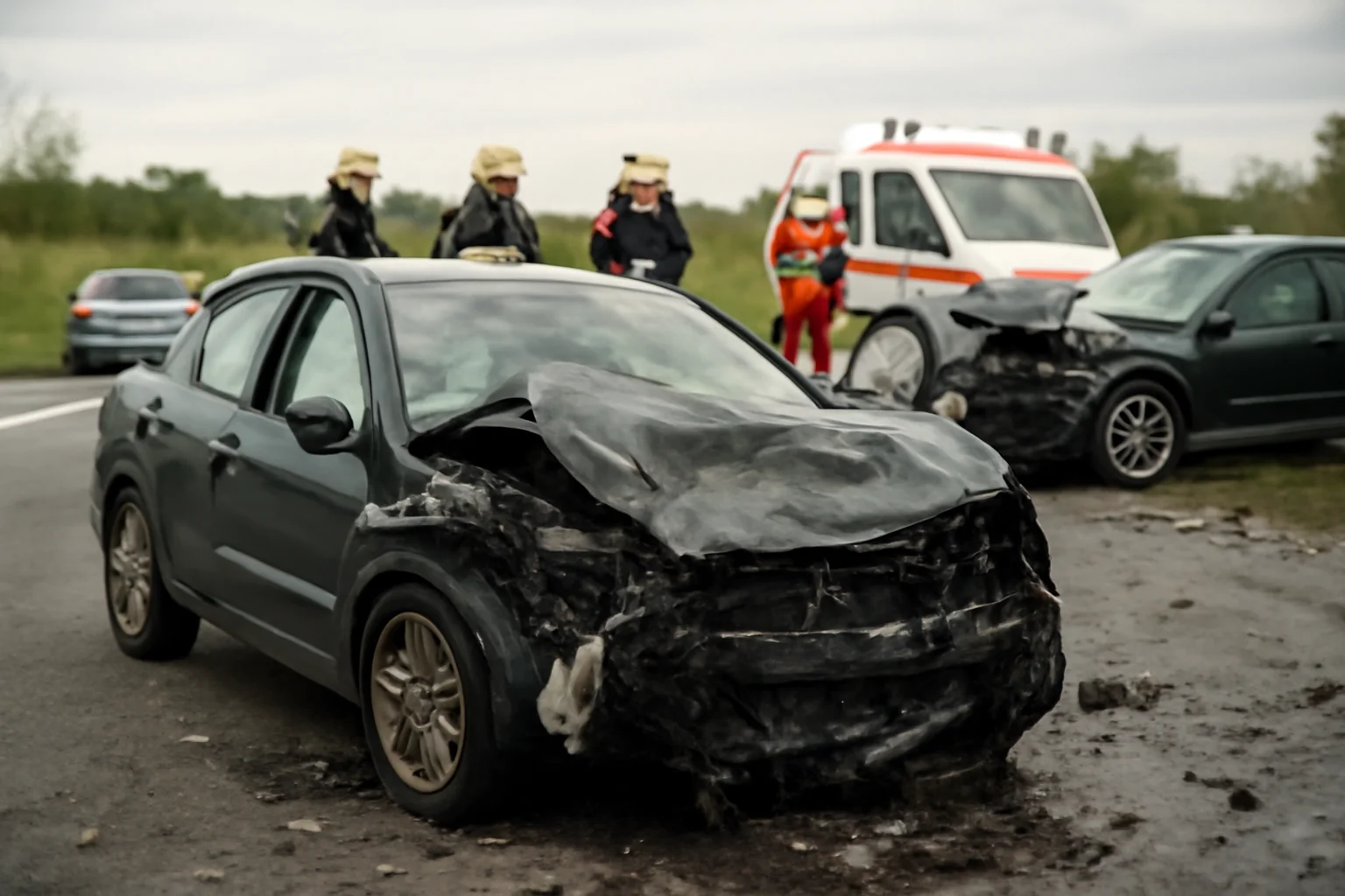 Patru persoane rănite într-un accident grav pe centura Clujului