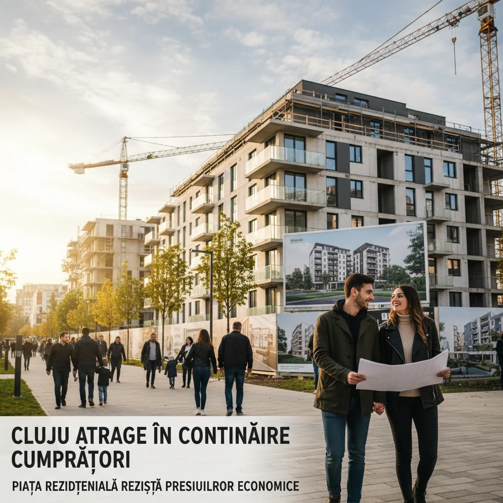 Piața rezidențială din Cluj continuă să atragă cumpărători în ciuda presiunilor economice