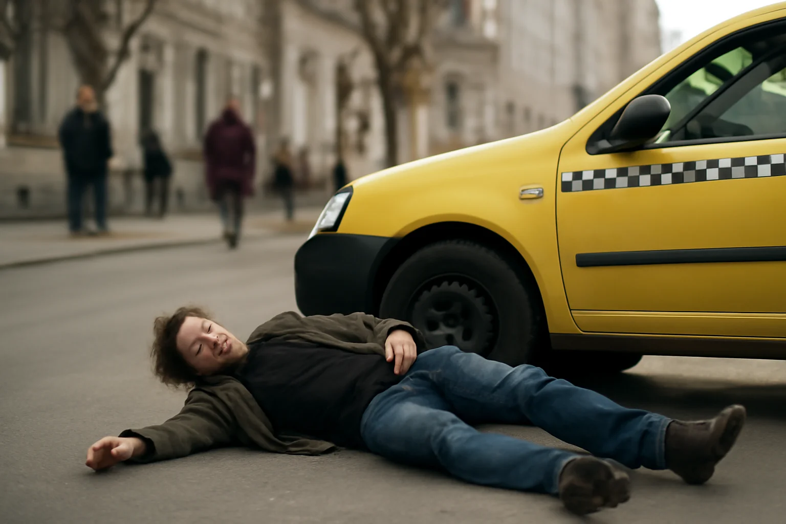 Pieton aflat sub influența alcoolului, accidentat de un taxi în centrul municipiului Cluj-Napoca