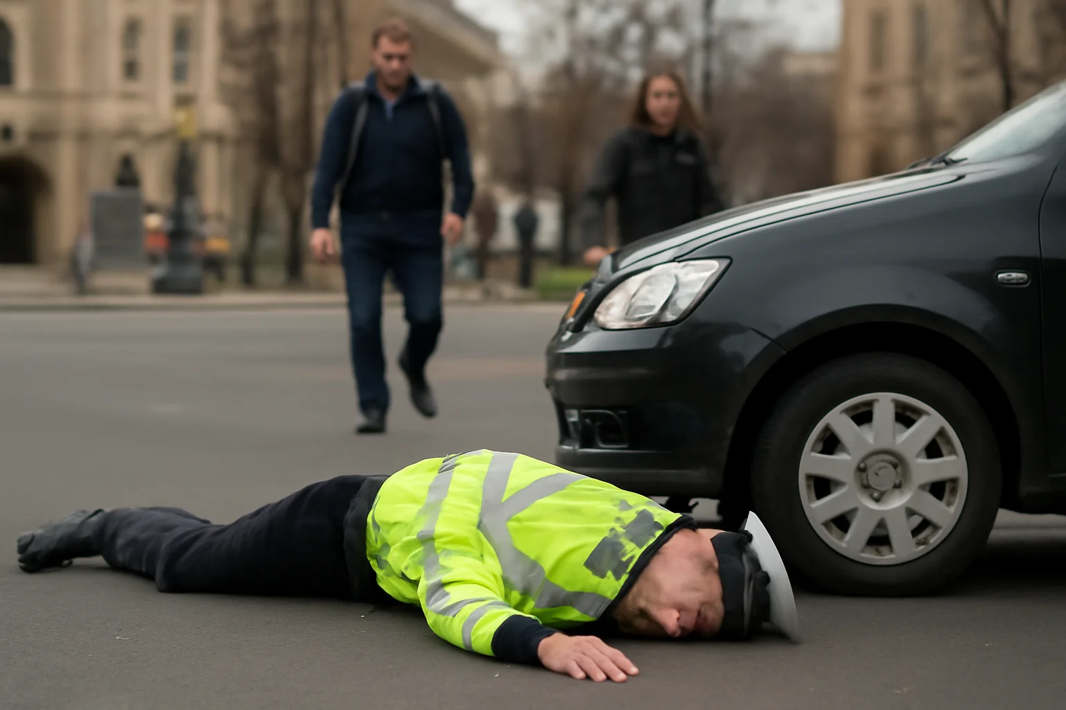 Polițist local rănit după ce a fost lovit de un șofer de transport alternativ în Piața Unirii din Cluj-Napoca