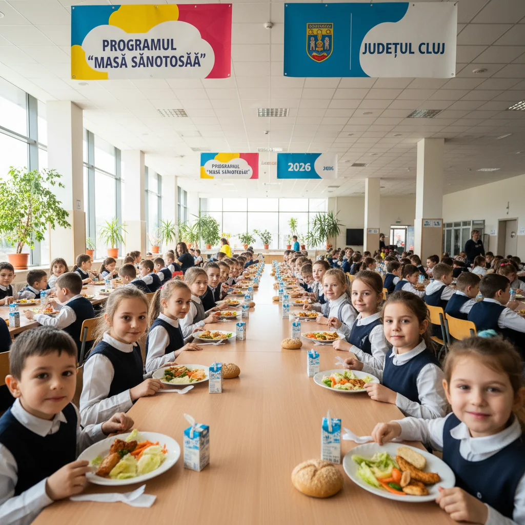 Programul „Masă sănătoasă” extins în 2026 și pentru școlile din Cluj-Napoca