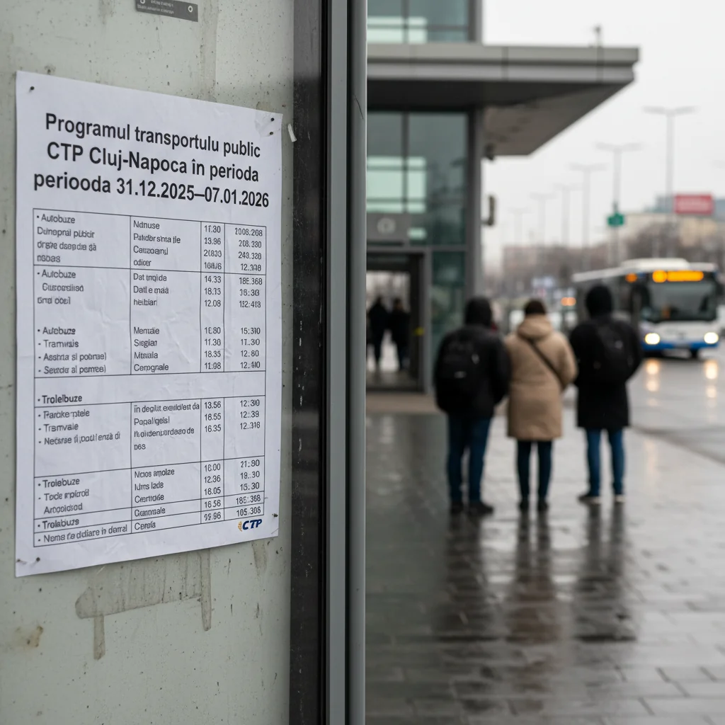 Programul special al transportului public CTP Cluj-Napoca pentru perioada 31 decembrie 2025 – 7 ianuarie 2026