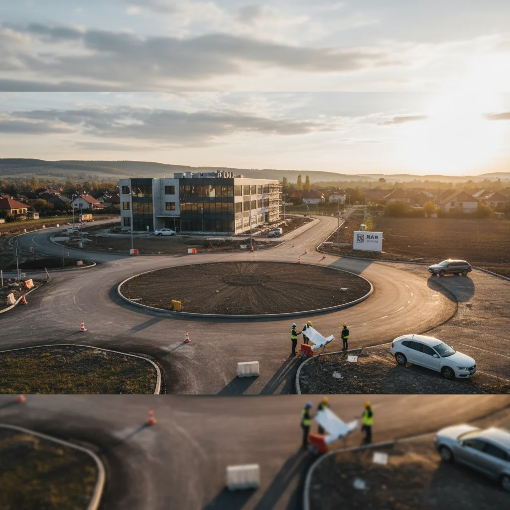 Propunere de sens giratoriu la intrarea în noul sediu RAR Cluj din Apahida, discutată la Cluj-Napoca