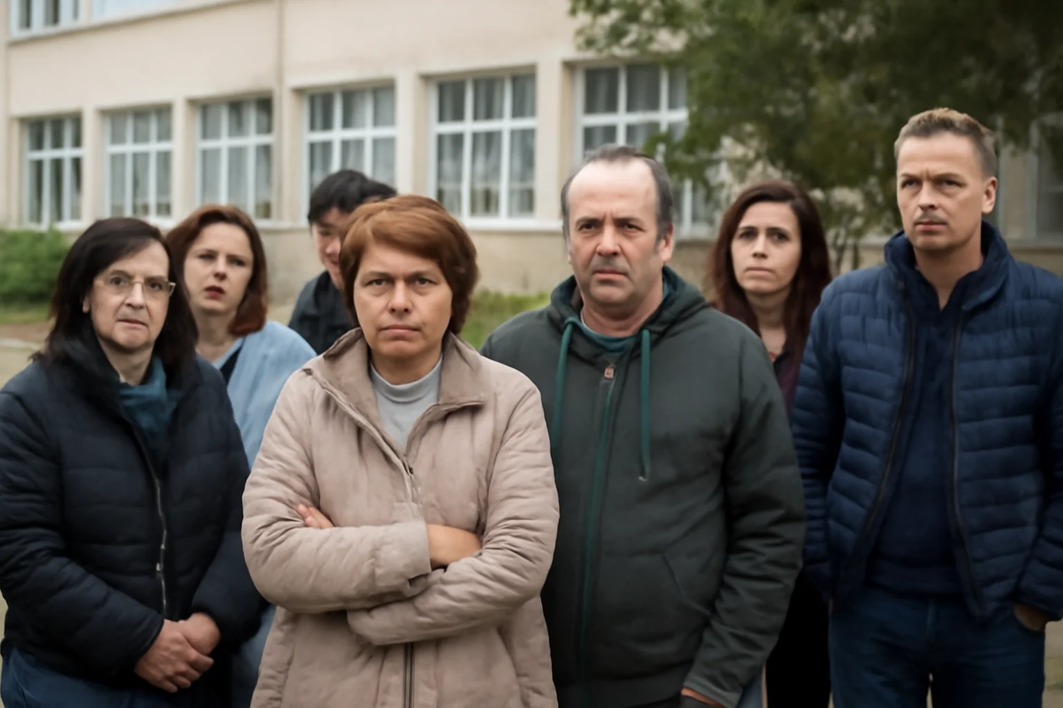 Protestul părinților de la liceul Dumitru Tăuțan din Florești, suspendat pentru o lună cât timp se desfășoară lucrările