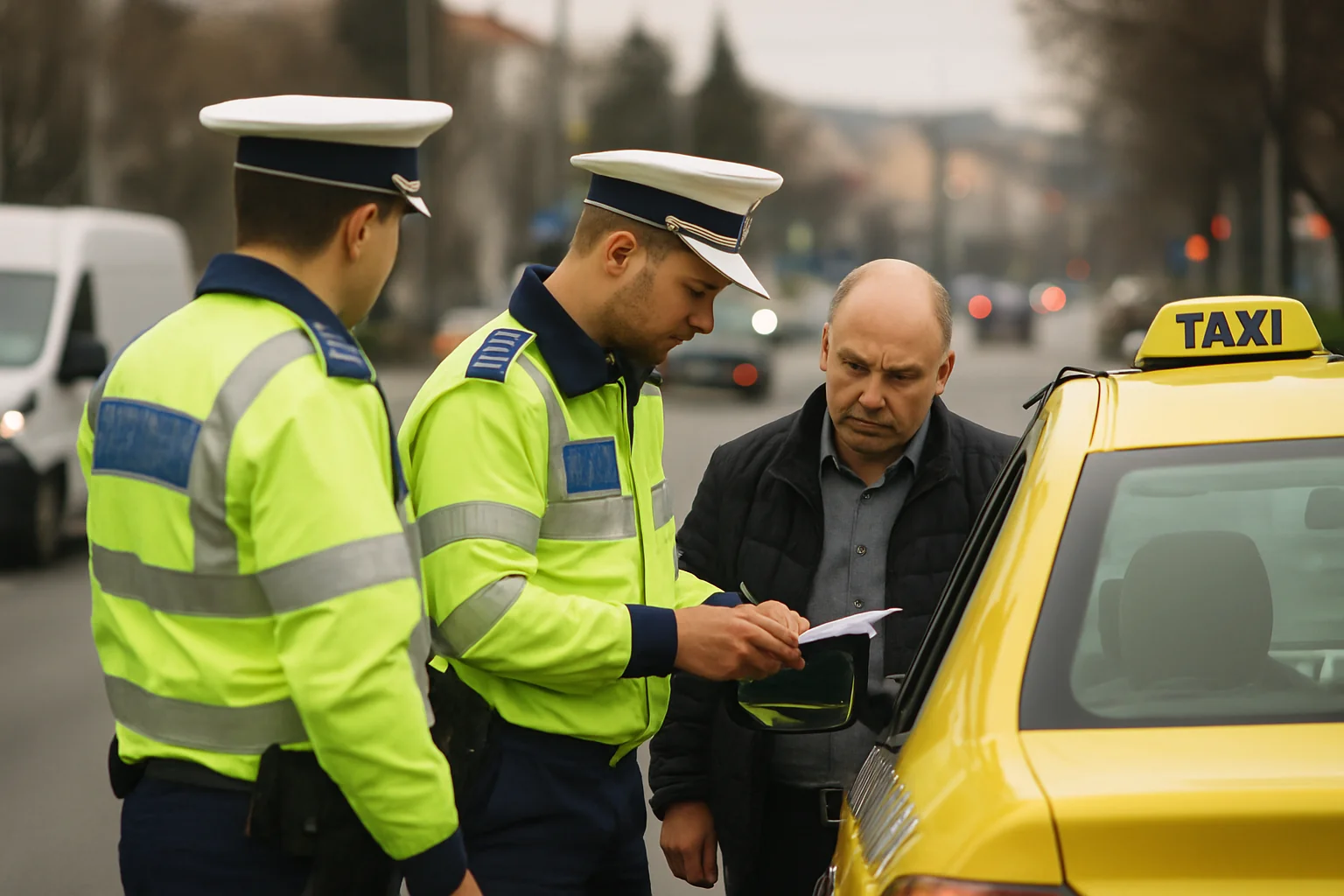 Raziile polițiștilor clujeni aduc amenzi și rețineri de autorizații taxi