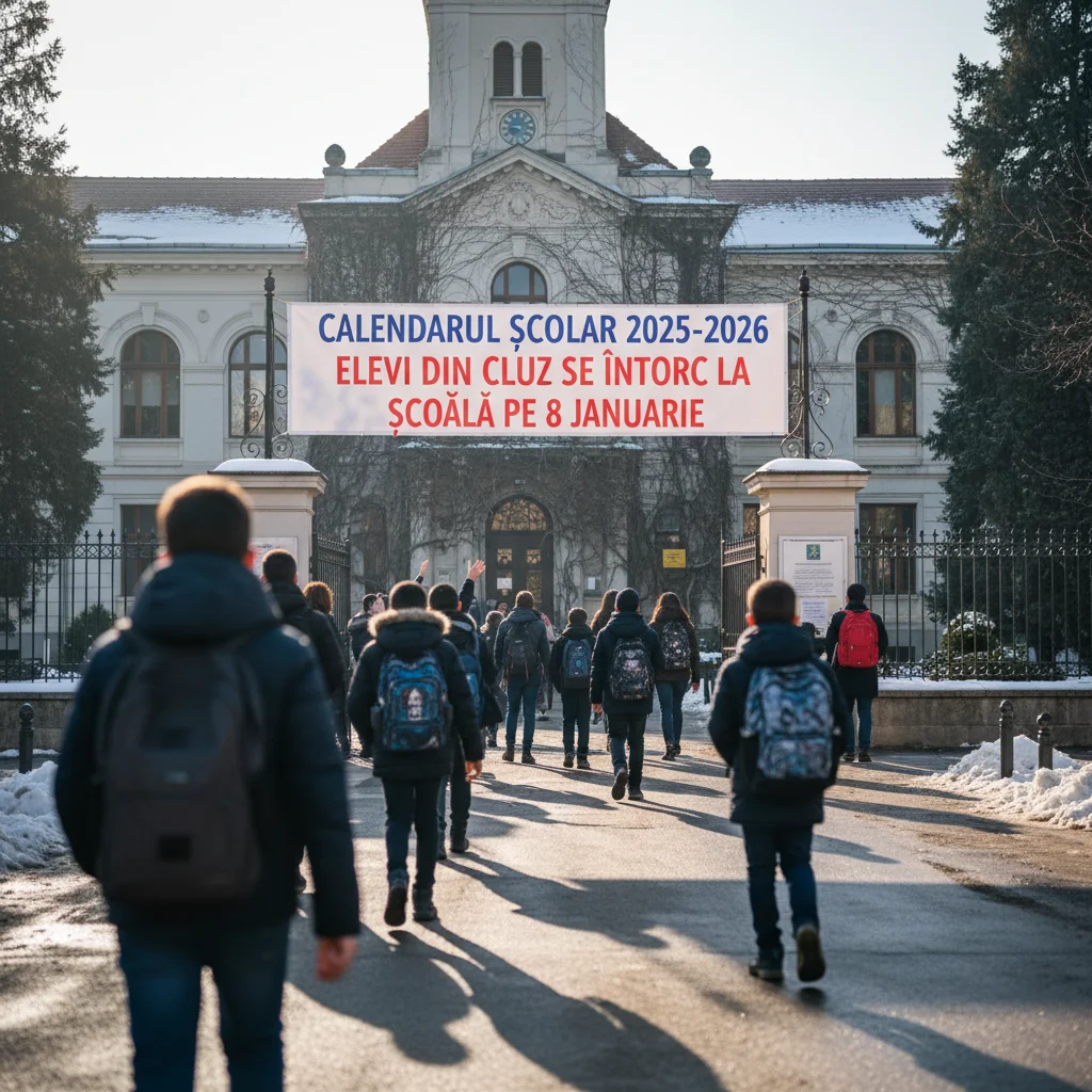 Revenire la cursuri pe 8 ianuarie 2026 pentru elevii din Cluj-Napoca, potrivit noului calendar școlar