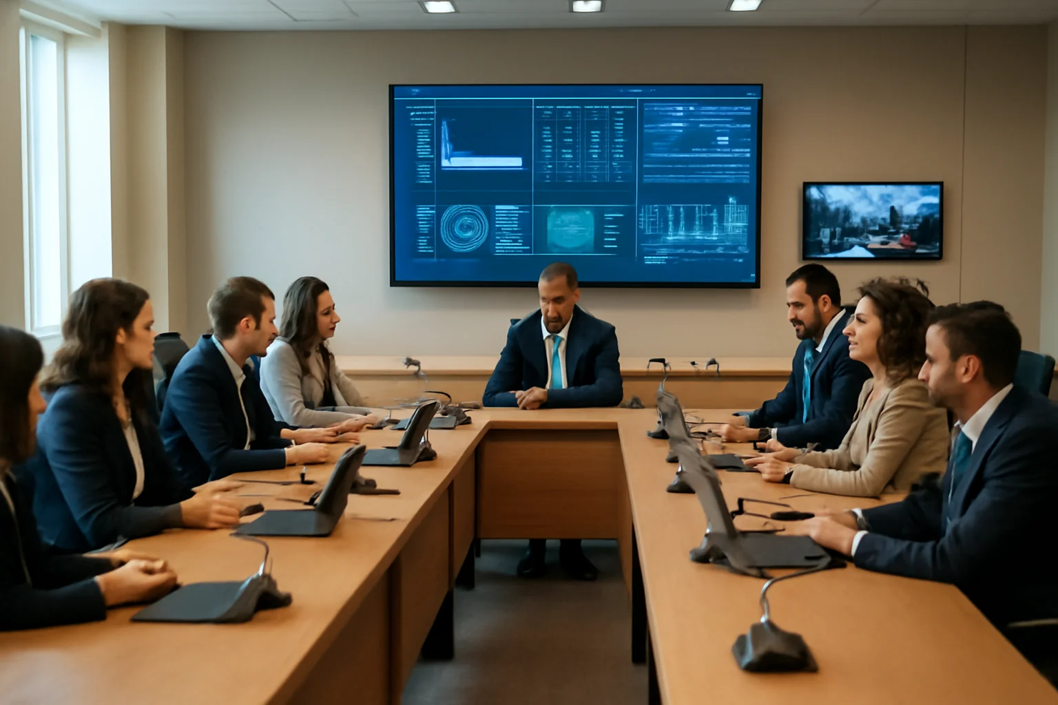 Sala de ședințe a Consiliului Județean Cluj, modernizată digital la standarde europene