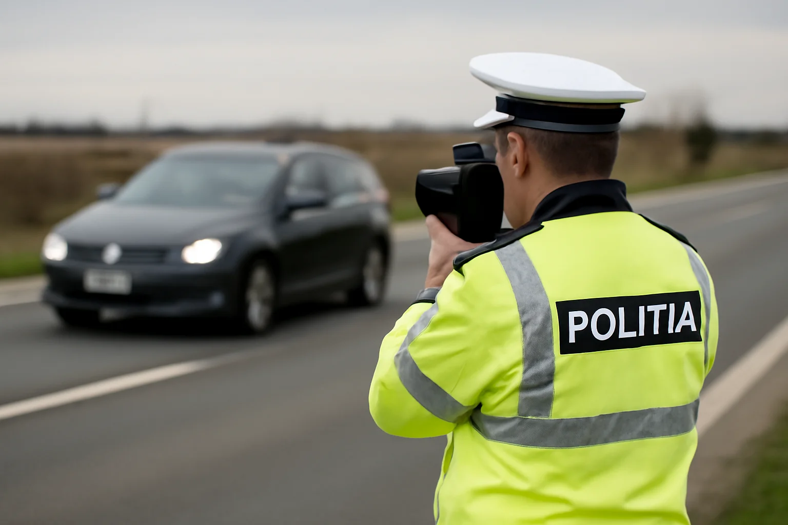 Șofer din Cluj, surprins cu 169 km/h în Copăceni. Permis reținut de poliție