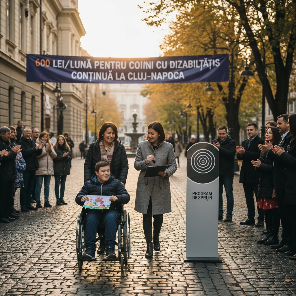 Sprijinul de 600 de lei pe lună pentru copiii cu dizabilități va continua la Cluj-Napoca în 2026