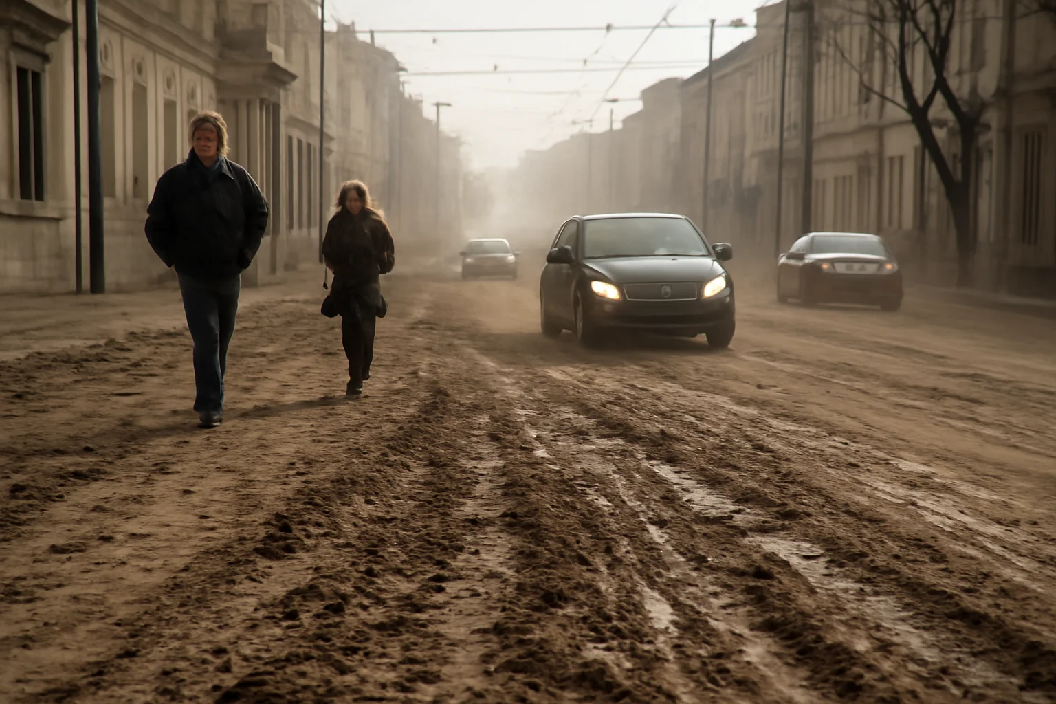 Strada Mihail Kogălniceanu din Cluj-Napoca, reclamată de locuitori din cauza noroiului și prafului