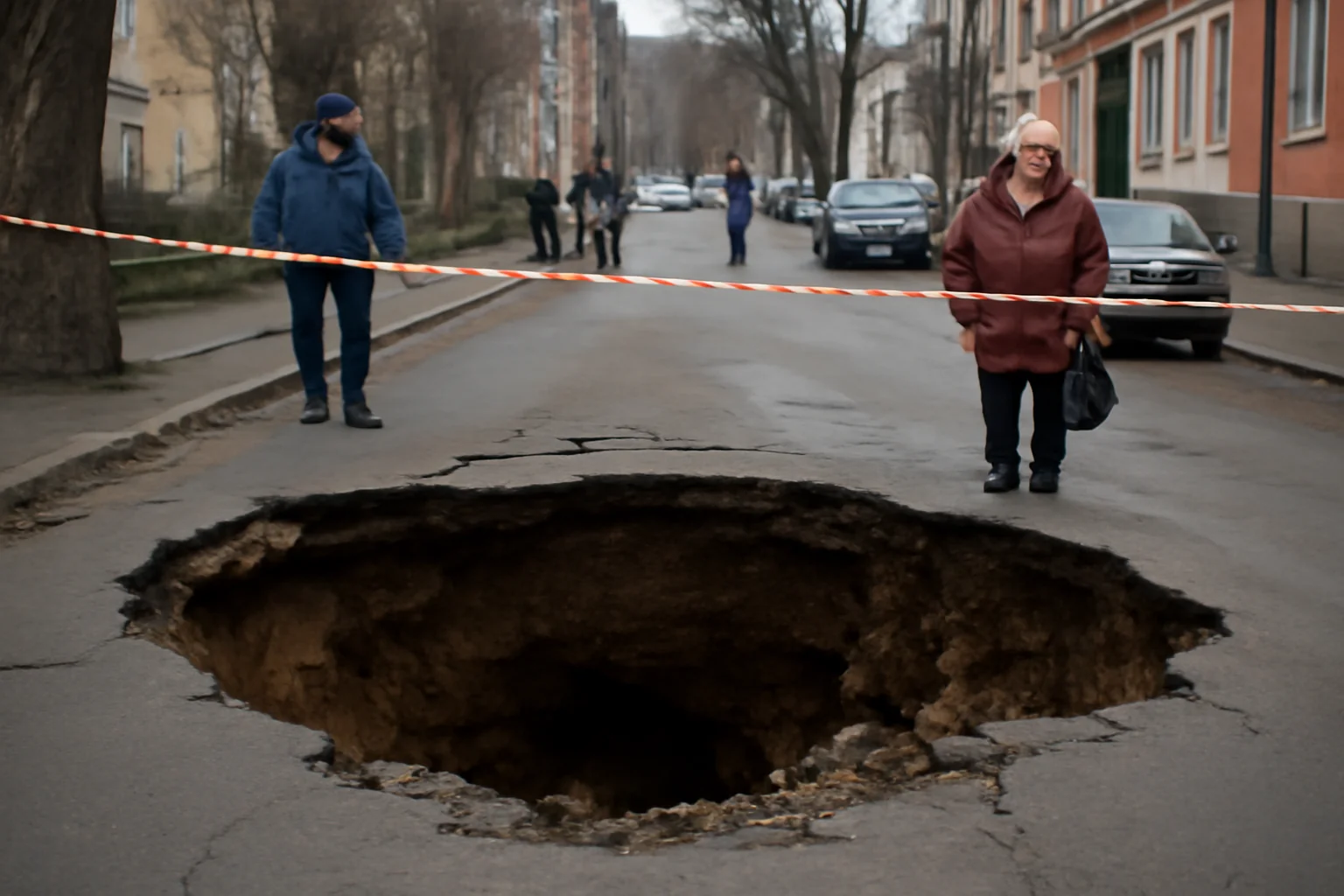 Stradă surpată în Cluj-Napoca: zonă plasată sub stare de alertă pentru siguranța locuitorilor