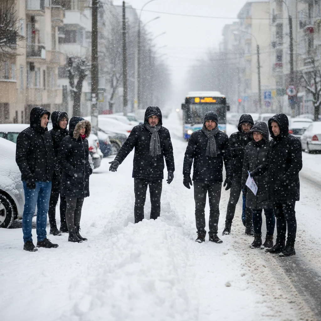 Străzi acoperite de zăpadă în Cluj-Napoca: locuitori din Gheorgheni și Sopor reclamă intervenții întârziate