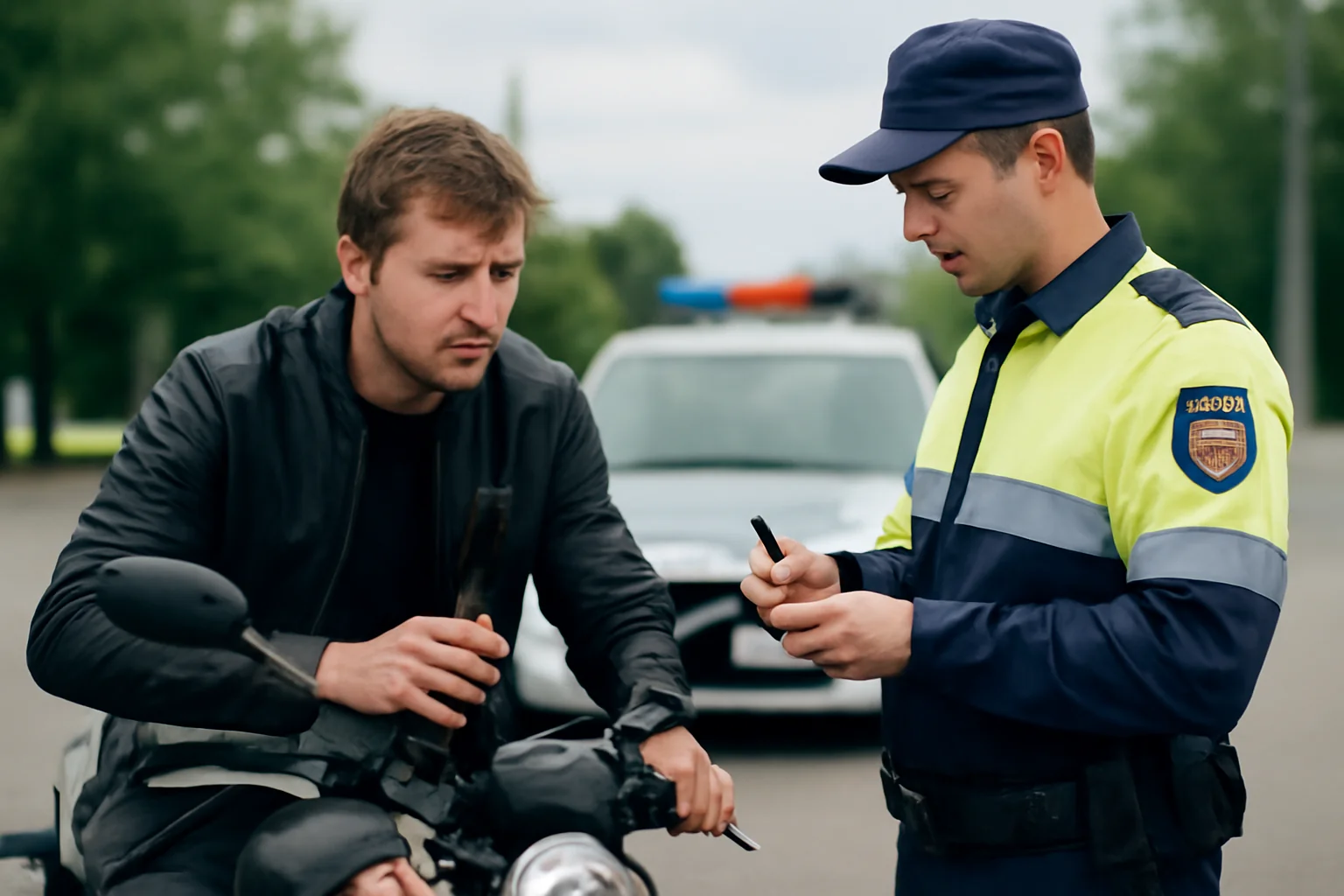 Tânăr Străin Băut și Fără Permis, Surprins Pe Motocicletă de Poliție