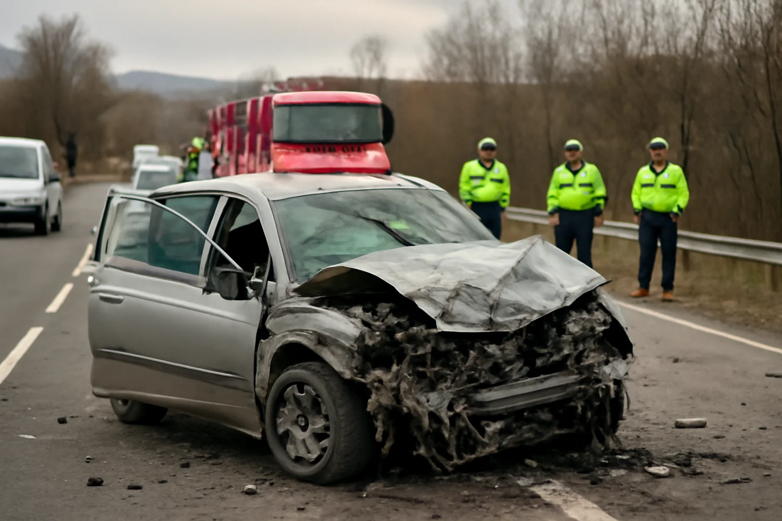 Trafic deviat pe DN1 E60 după un accident grav lângă Huedin, în județul Cluj, 30 ianuarie 2026