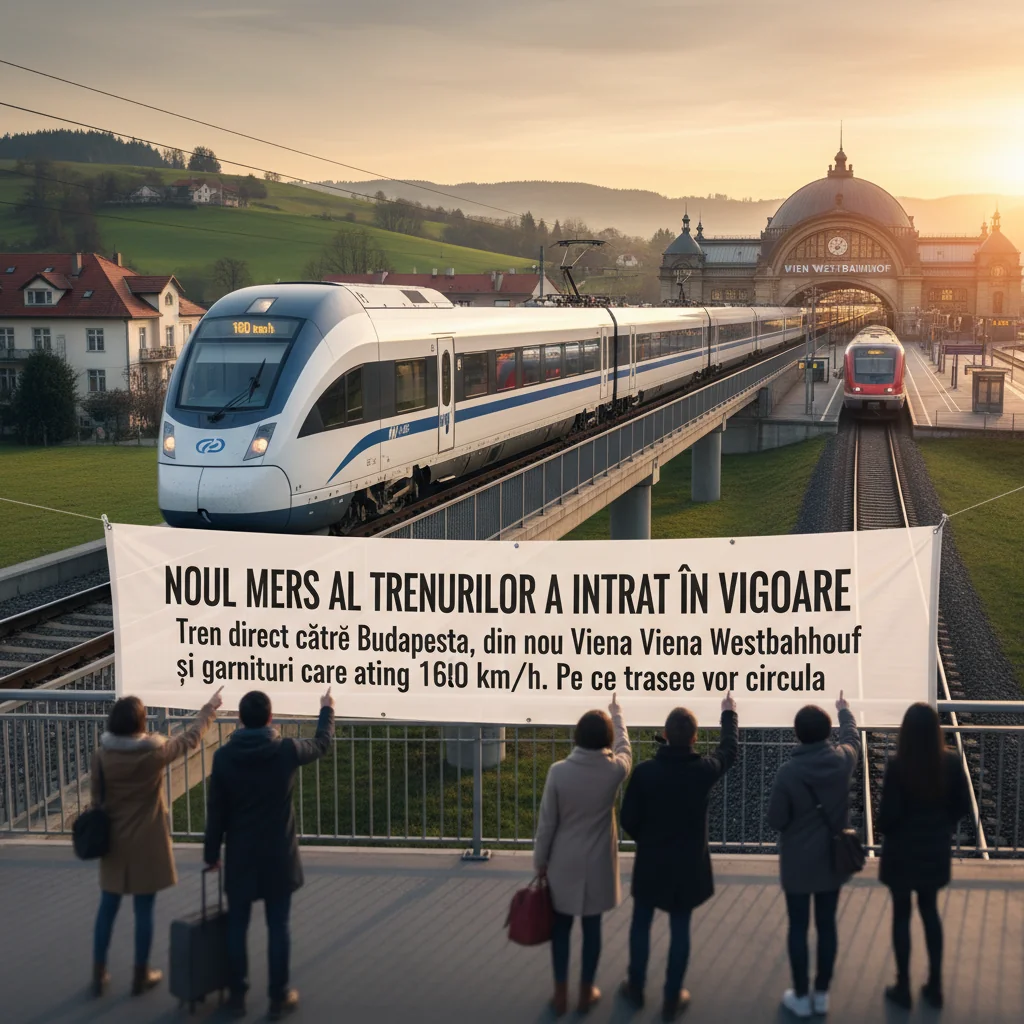 tren direct spre Budapesta, reluare conexiune către Viena Westbahnhof și garnituri ce ating 160 km/h – traseele actualizate