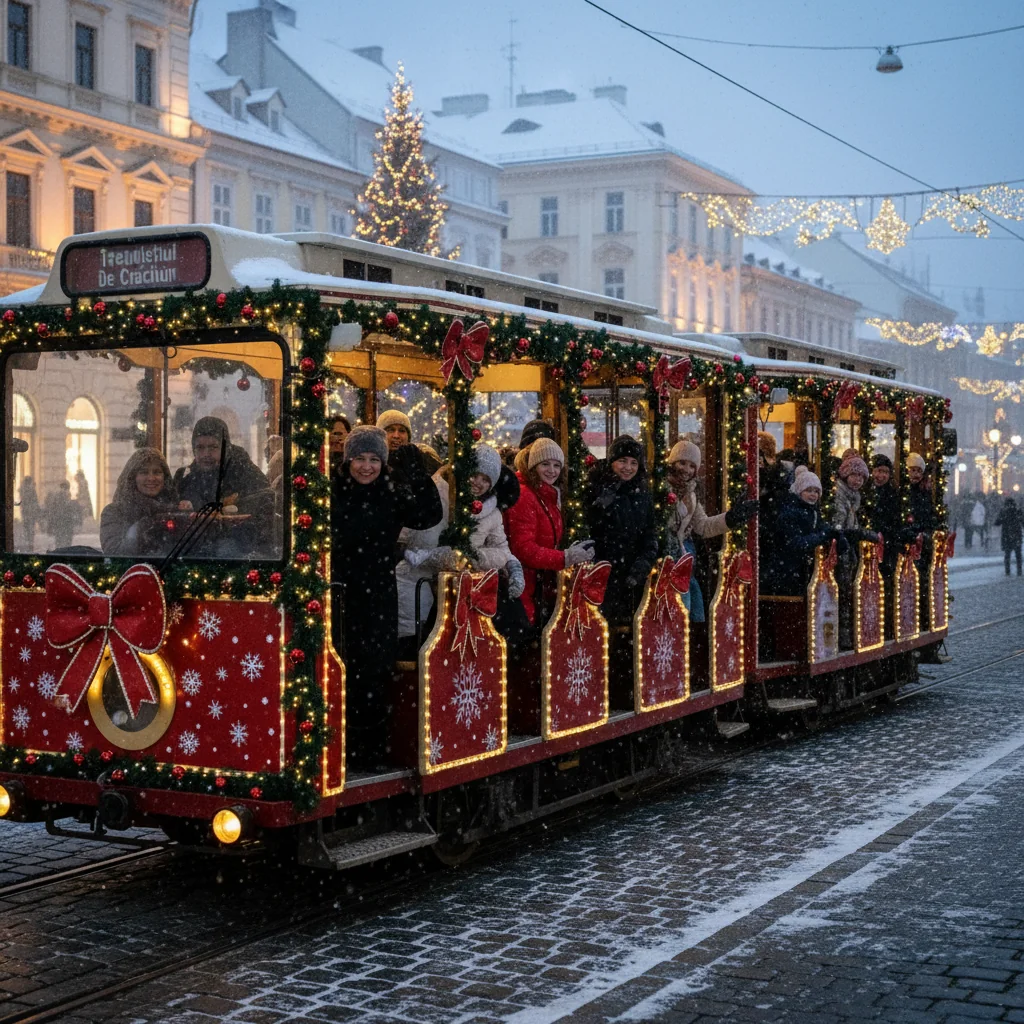 Trenulețul de Crăciun Happy Express va circula în Cluj-Napoca până în 30 decembrie 2025