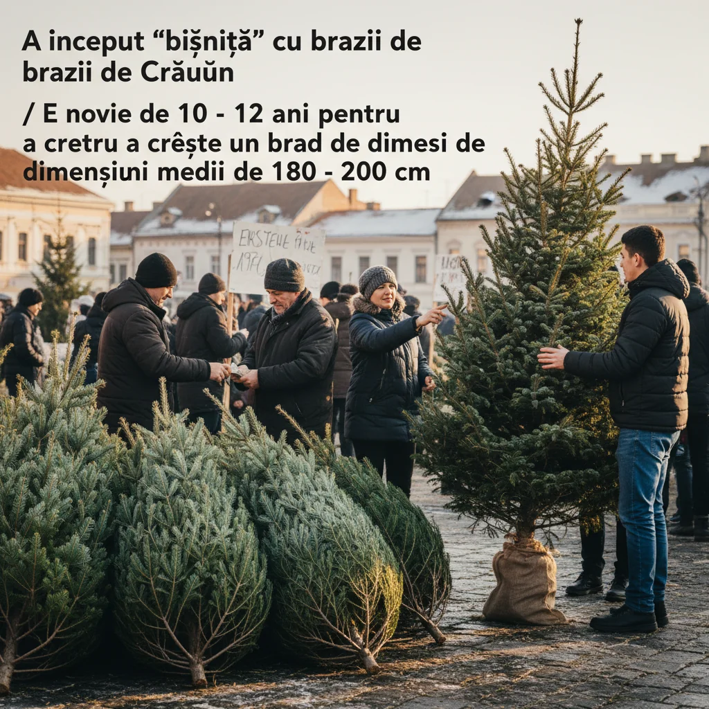 Un brad mediu de 180-200 cm crește în 10-12 ani
