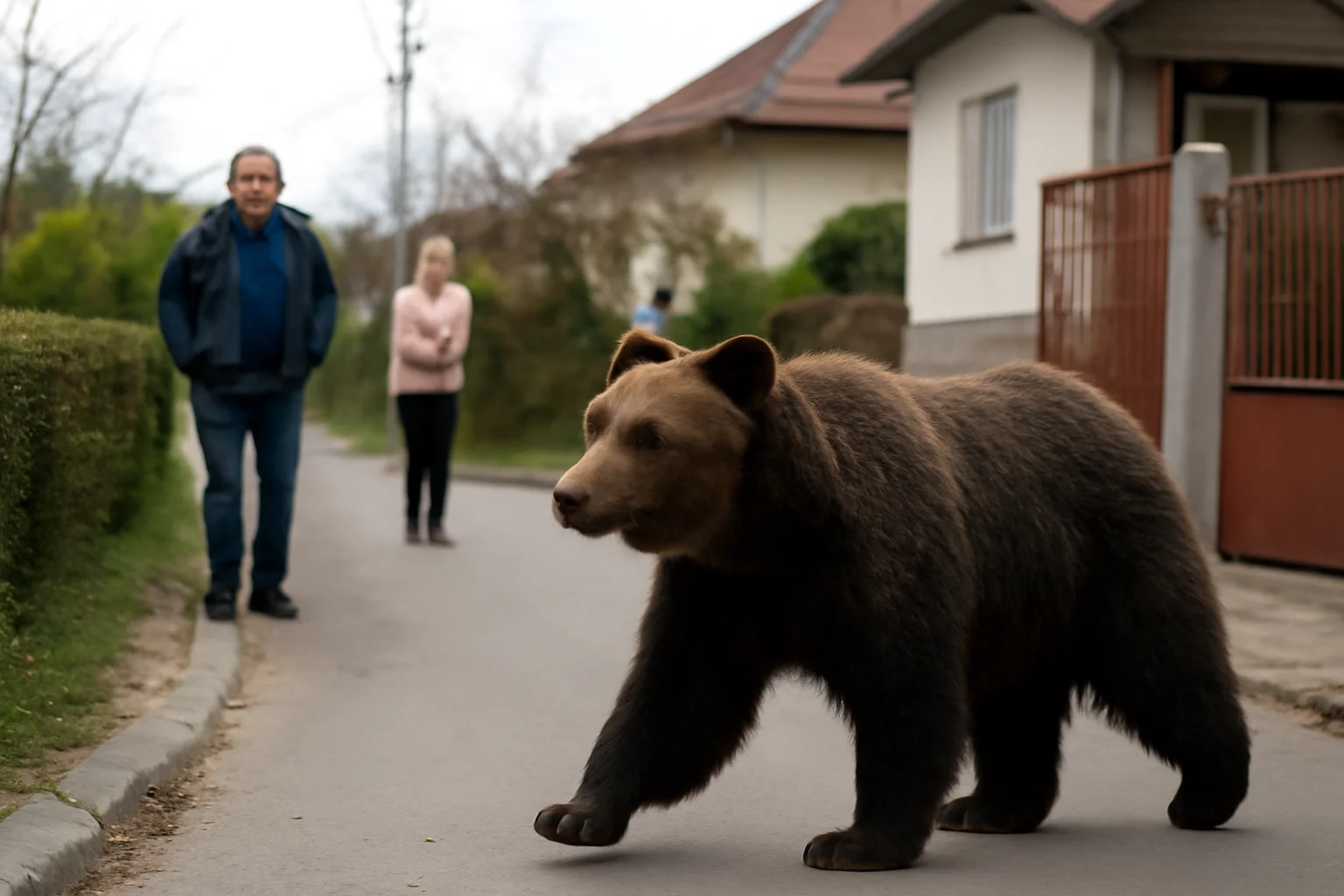 Urs surprins în Dezmir, imagini dintr-o zonă rezidențială