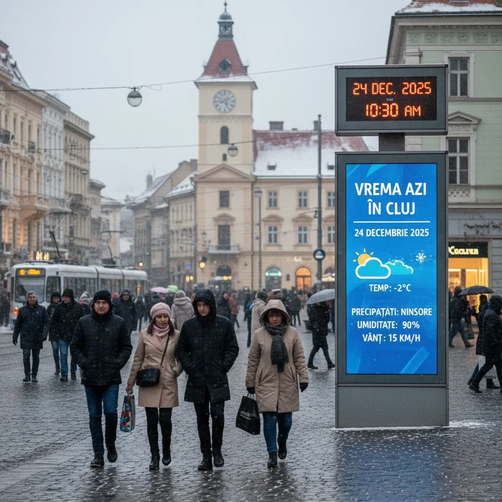 Vremea azi în Cluj — 24 decembrie 2025