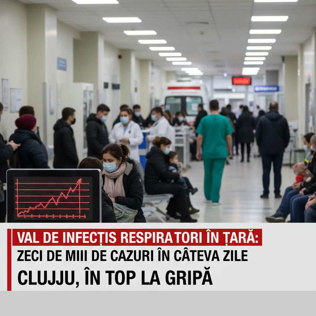 zeci de mii de cazuri în câteva zile, Clujul lider la gripă